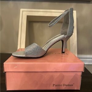 Pierre Dumas Glittering Silver Heels